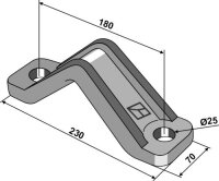 Halter mit Bohrung 25 passend für Maschio / Gaspardo...