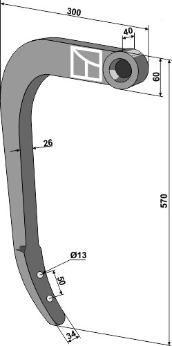 Schwergrubberstiel 570mm passend für Otma