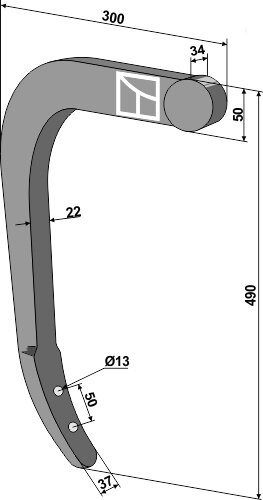 Schwergrubberstiel 490mm passend für Otma