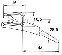 Dichtungsprofil für Mittelteile