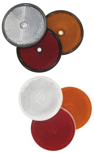 Seiten-Reflektor rund 60mm orange