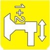 Symbol Abgeschobener Aufenthalt links (1+2) (90°)