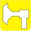 Symbol Abgeschobener Aufenthalt links (90°)