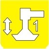 Symbol Abgeschobener Aufenthalt links 1 (0°)
