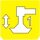 Symbol Abgeschobener Aufenthalt links 1 (0°)