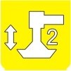 Symbol Abgeschobener Aufenthalt links 2 (0°)