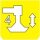 Symbol Abgeschobener Aufenthalt links 4 (0°)