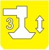 Symbol Abgeschobener Aufenthalt links 3 (0°)