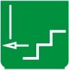Symbol Abnehmbare Treppe (0°)