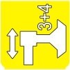 Symbol Abgeschobenes Bleiberecht (3+4) (270°)