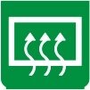 Symbol Abtauen der Heckscheibe (0°)