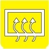 Symbol Abtauen der Heckscheibe (0°)