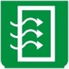 Symbol Abtauen der Heckscheibe (90°)