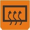Symbol Abtauen der Heckscheibe (0°)
