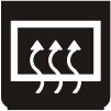 Symbol Abtauen der Heckscheibe (0°)