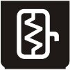 Symbol Abtauen der Rückspiegel (0°)