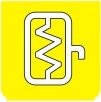 Symbol Abtauen der Rückspiegel (0°)