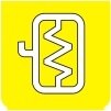 Symbol Abtauen der Rückspiegel (180°)