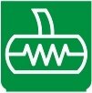 Symbol Abtauen der Rückspiegel (90°)