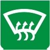 Symbol Abtauen der Windschutzscheibe (0°)
