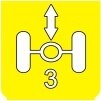 Symbol Achse 3: anheben/absenken (0°)