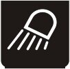 Symbol Arbeitslampen (Vorderseite) (0°)