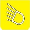Symbol Arbeitslampen (Vorderseite) (90°)