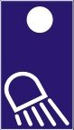 Symbol Arbeitsrücklicht (0°)