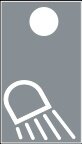 Symbol Arbeitsrücklicht (0°)