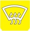 Symbol Auftauen der Windschutzscheibe (0°)