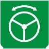 Symbol Automatische Lenkung (0°)