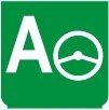 Symbol Automatische Lenkung (0°)