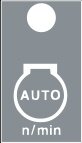 Symbol Automatische Motordrehzahl (0°)