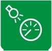 Symbol Beleuchtung von Instrumenten (0°)