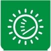 Symbol Beleuchtung von Instrumenten (270°)