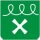Symbol Belüftete Heizung (180°)