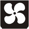 Symbol Belüftung (0°)