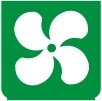 Symbol Belüftung (0°)