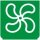 Symbol Belüftung (0°)
