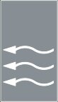 Symbol Belüftung (0°)