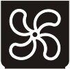 Symbol Belüftung (0°)