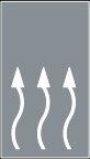 Symbol Belüftung (90°)