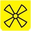 Symbol Belüftung (niedrig) (0°)