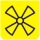 Symbol Belüftung (niedrig) (0°)