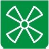 Symbol Belüftung (niedrig) (0°)