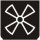 Symbol Belüftung (niedrig) (0°)