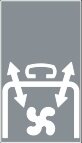 Symbol Belüftung vom Dach aus (0°)