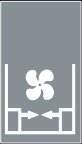 Symbol Belüftung: Passagiere (0°)