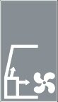 Symbol Belüftung: Vorderseite (0°)