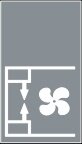 Symbol Belüftung: Passagiere (90°)